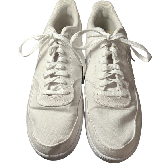 Nike Court Vision Canvas Next Nature Low Triple White. Size 14 - Picture 3 of 8